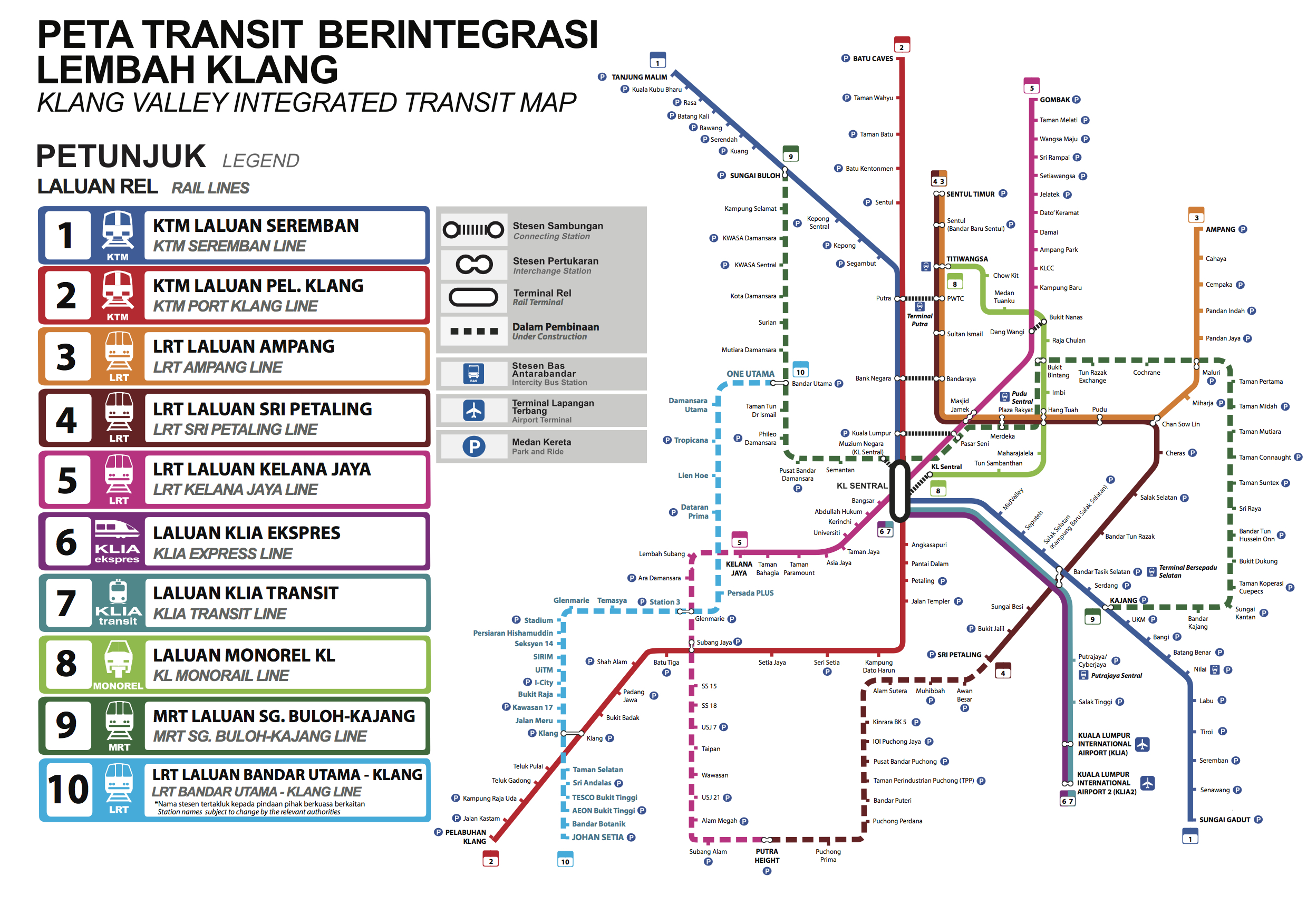 Hiyyl's Travel Info Station: Klang Valley Integrated Transit Map