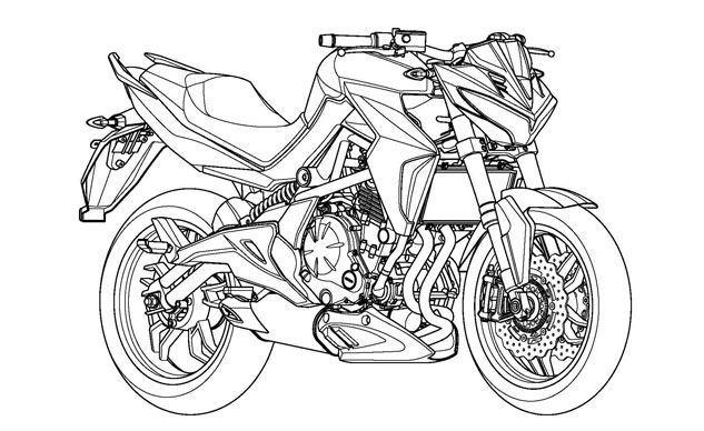 Kymco patents 650 cc middle-weight motorcycle design based 