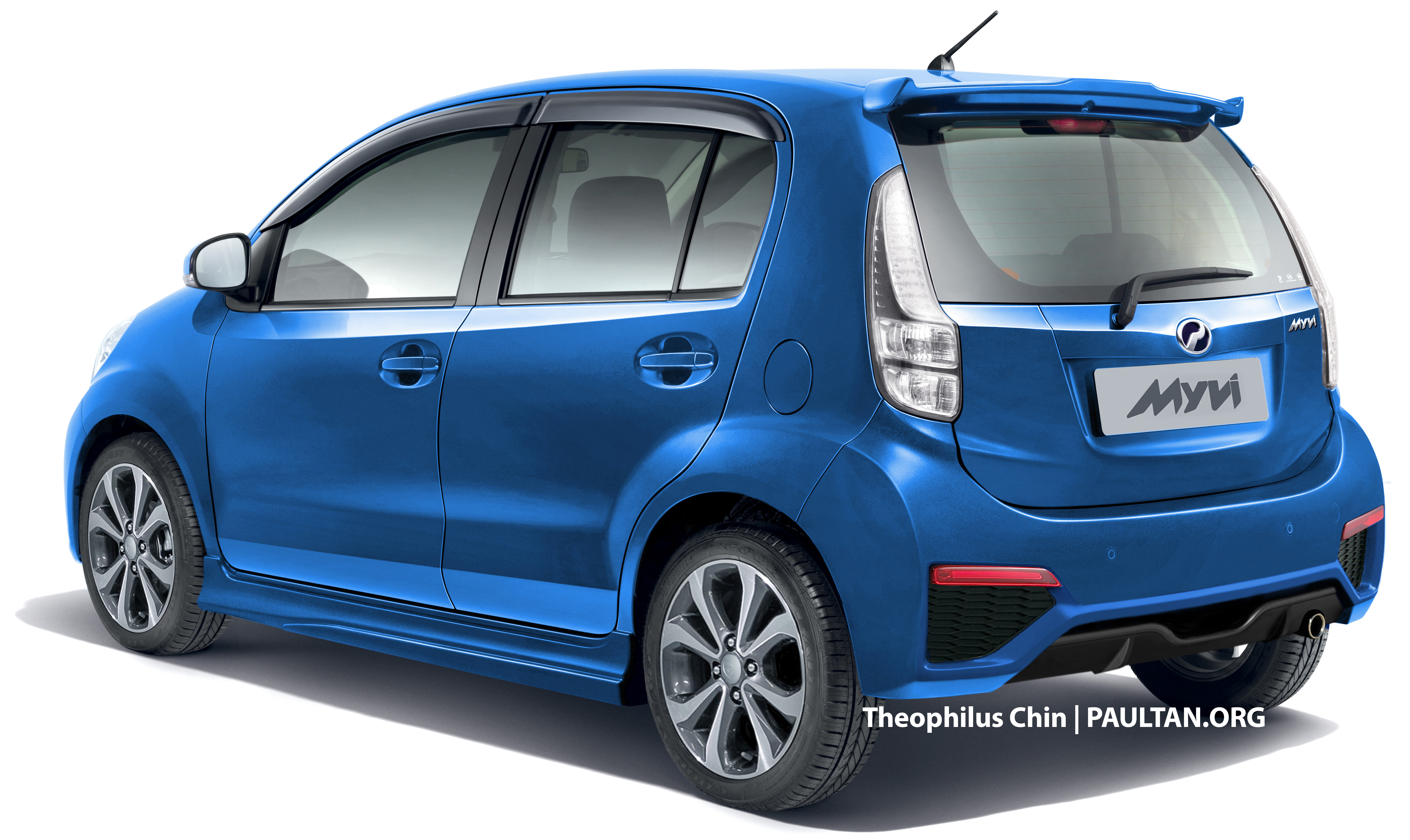 Perodua Myvi facelift rendered with new rear view