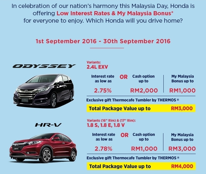 Honda Malaysia Celebrate Harmony promo interest rates as low as 2.24